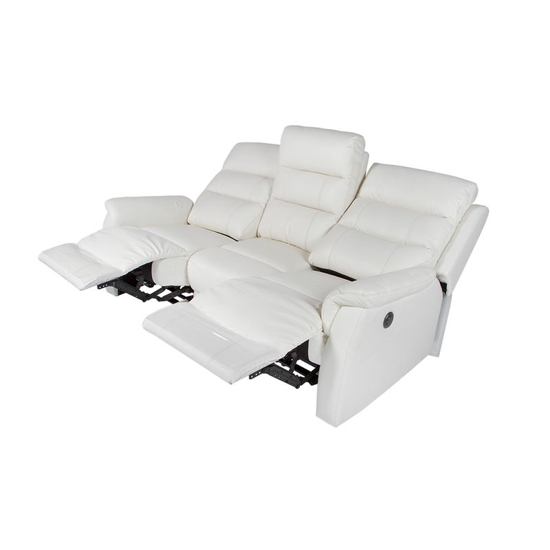 Sofa-3-Puestos-Reclinable-Electrica-Basilea-Cuero-Pvc-Blanco