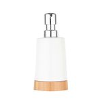 Dispensador-Jabon-Natural-9-8-17Cm-Ceramica-Blanco-Bamboo---