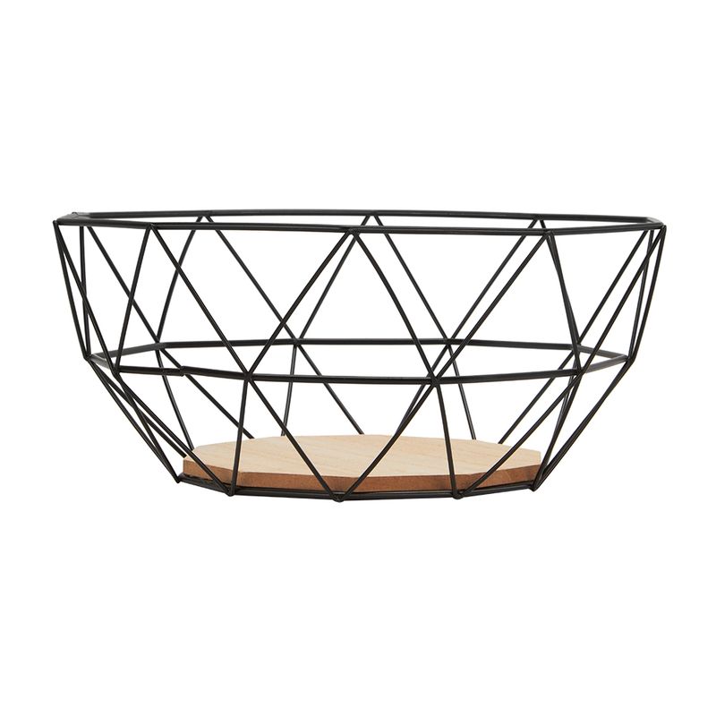 Frutero--Milano-25-12Cm--Metal--Mdf-Negro-------------------