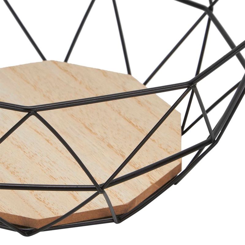 Frutero--Milano-25-12Cm--Metal--Mdf-Negro-------------------