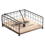 Servilletero-Cooking-19-19-8Cm-Metal-Mdf-Natural-Negro------