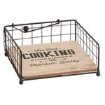 Servilletero-Cooking-19-19-8Cm-Metal-Mdf-Natural-Negro------