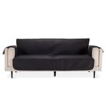 Protector-De-Sofa-3-Puestos-180Cm-180Cm-Poliester-Gris-Negro