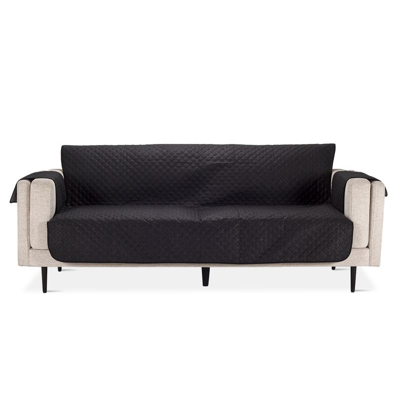 Protector-De-Sofa-3-Puestos-180Cm-180Cm-Poliester-Gris-Negro
