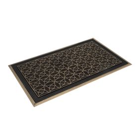 Tapete Entrada Mosaico 45*75cm negro/Dorado