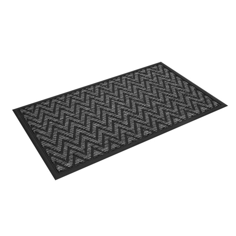 Tapete-Entrada-Porto-45-75Cm-Plastico-Gris-Negro------------