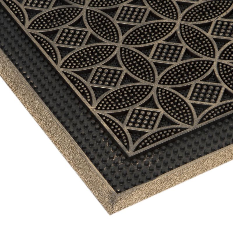 Tapete-Entrada-Mandala-45-75Cm-Plastico-Negro---------------
