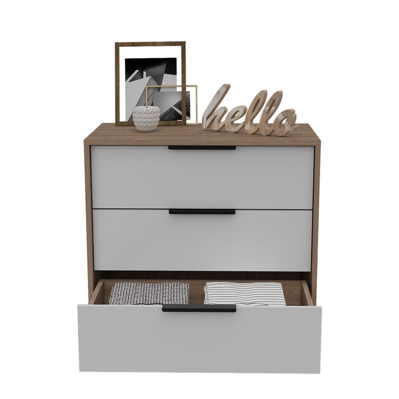 Comoda-Kaia-3-Caj-68.7-70-41.3Cm-Lam-Miel-Blanco