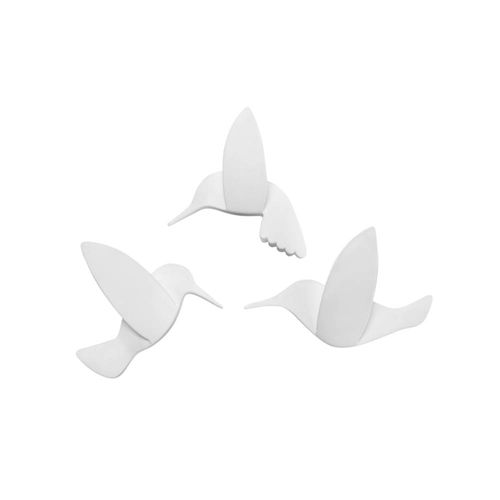 Set*8 Apliques De Pared Hummingbird Blanco