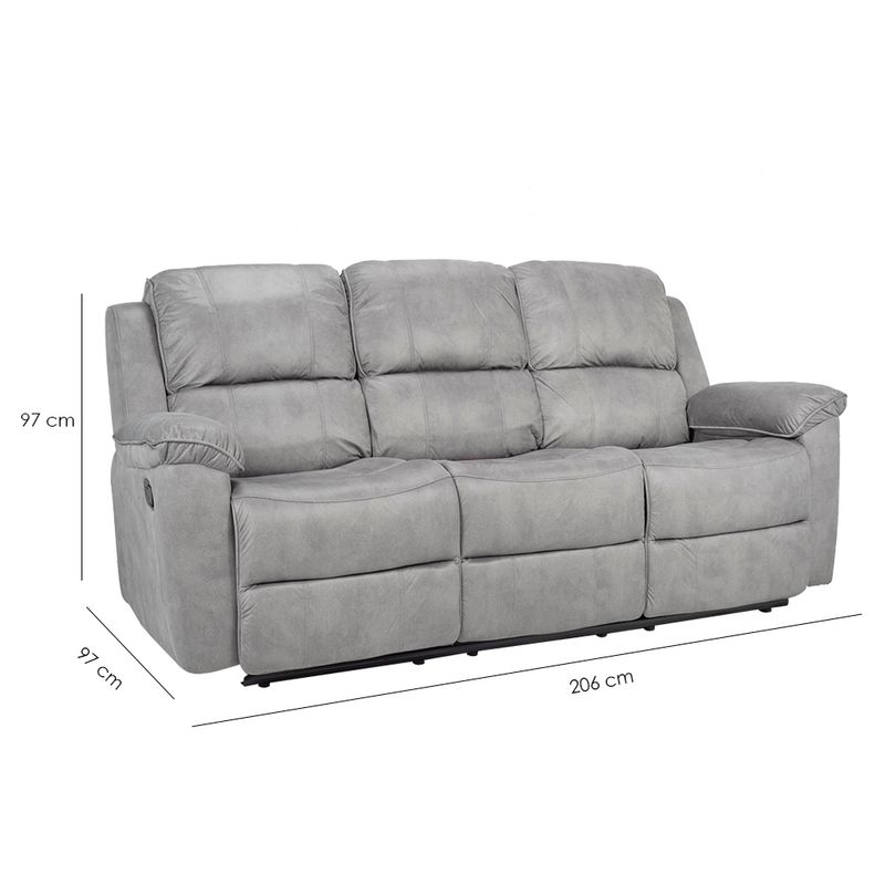 Sofa-3P-Reclinable-Nantes-Gris