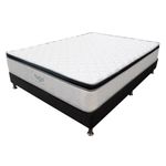 Combo-Colchon-One-Pillow-Sencillo-190-100-28Cm-Base-Cama-Gris-Blanco