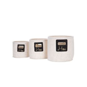 Set*3 Canastas Home 28*26*28Cm Blanco