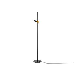 Lámpara De Piso Metal Slim Negro/Dorado