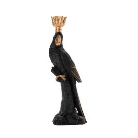 Portavela Loro Negro/Dorado