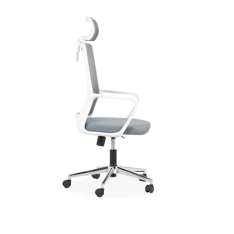 Silla-Giratoria-Milan-Gris-Blanco-Cromo