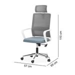 Silla-Giratoria-Milan-Gris-Blanco-Cromo