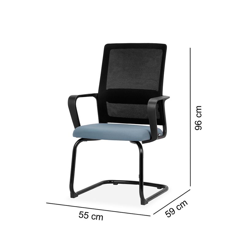Silla-Visitante-Portland-Negro-Gris