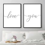 Set-2-Cuadros-Love-Negro-Blanco