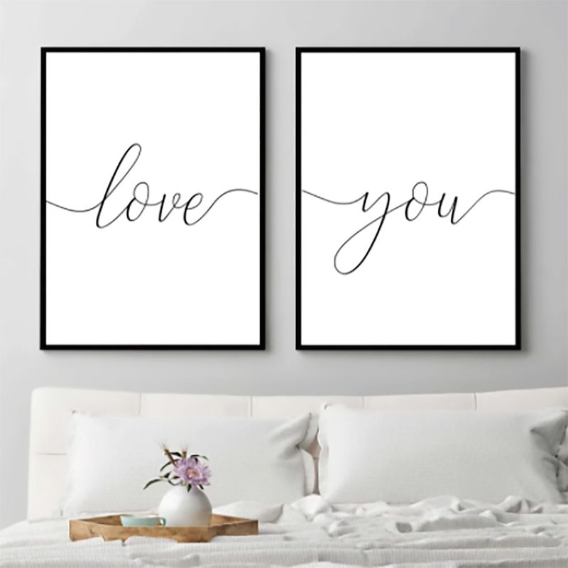 Set-2-Cuadros-Love-Negro-Blanco