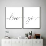 Set-2-Cuadros-Love-Negro-Blanco