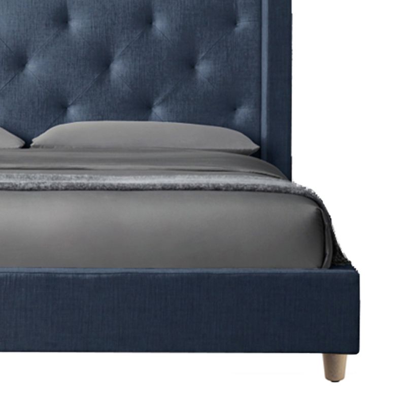 Combo-Base-Cama-Cabecero-Colchon-Extradoble-Venus-Azul-Indigo-Pata-Natural-In