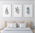 Set-3-Cuadros-Forest-Leaves-60-40-2Cm-Colores-Varios