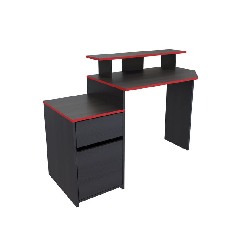 Escritorio-Gamer-Mdina-Wengue-Rojo