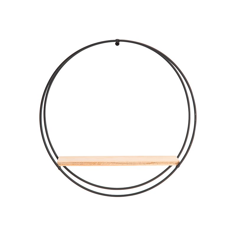 Repisa-Circulo-Wire-Negro-Natural