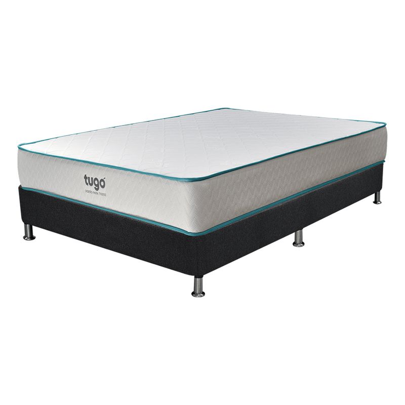Combo-Colchon-Ocean-Classic-Semi-Doble--Base-Cama-Gris