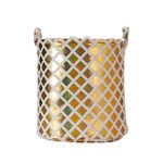 Canasta-C22-Pia-38-38-40Cm-Poliester-Dorado-----------------