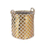 Canasta-C22-Pia-38-38-40Cm-Poliester-Dorado-----------------