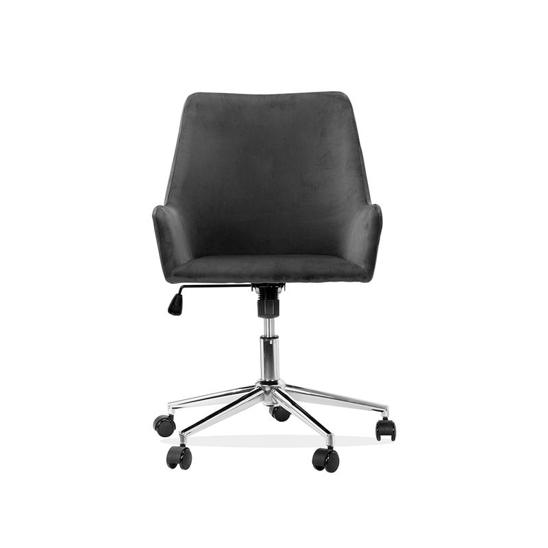 Silla-Giratoria-Dahlia-Terciopelo-Gris-Oscuro