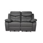 Sofa-Filadelfia-2-Puestos-Reclinable-Elect-Cuero-Pvc-Gris