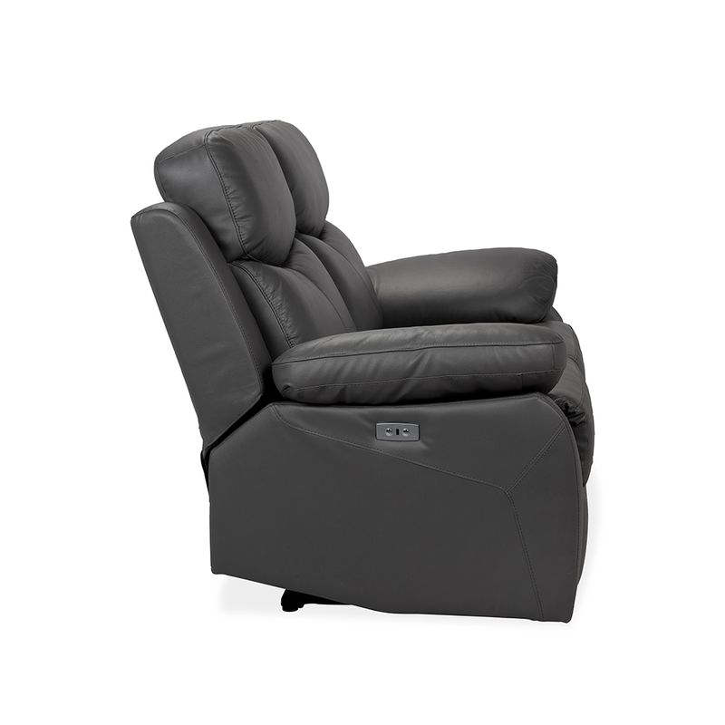 Sofa-Filadelfia-2-Puestos-Reclinable-Elect-Cuero-Pvc-Gris