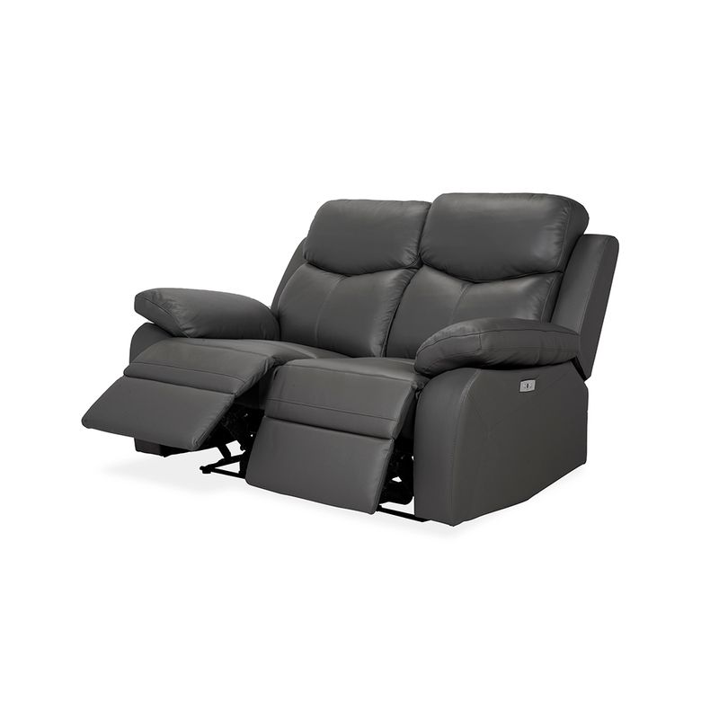 Sofa-Filadelfia-2-Puestos-Reclinable-Elect-Cuero-Pvc-Gris