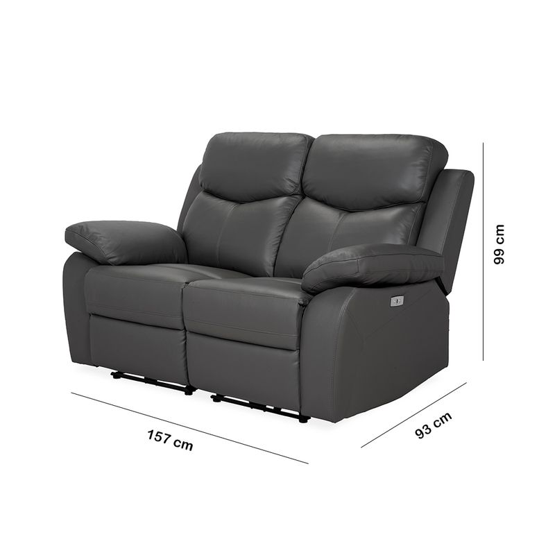 Sofa-Filadelfia-2-Puestos-Reclinable-Elect-Cuero-Pvc-Gris