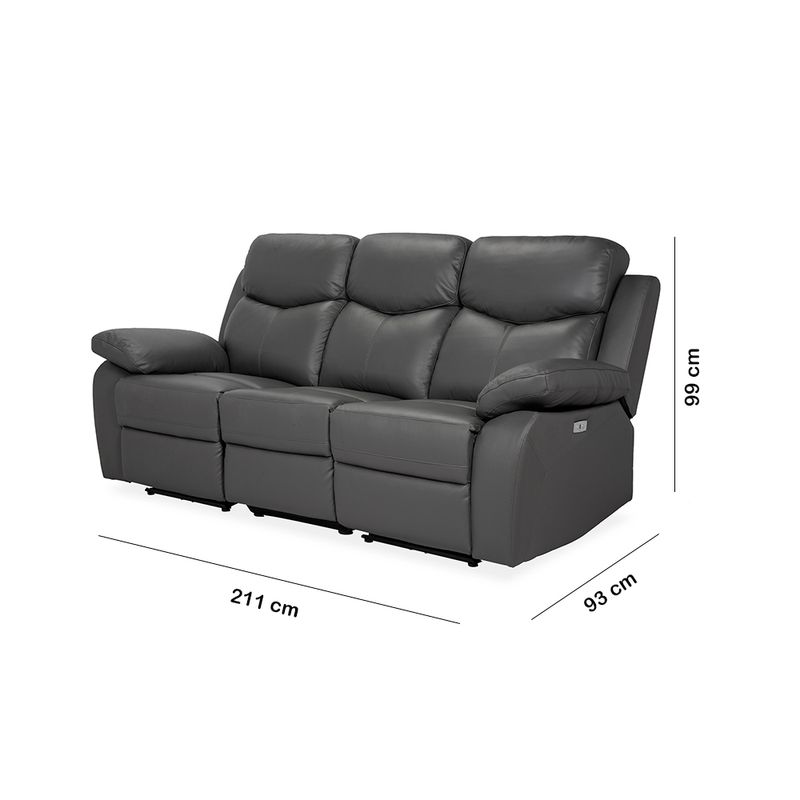 Sofa-Filadelfia-3-Puestos-Reclinable-Elect-Cuero-Pvc-Gris