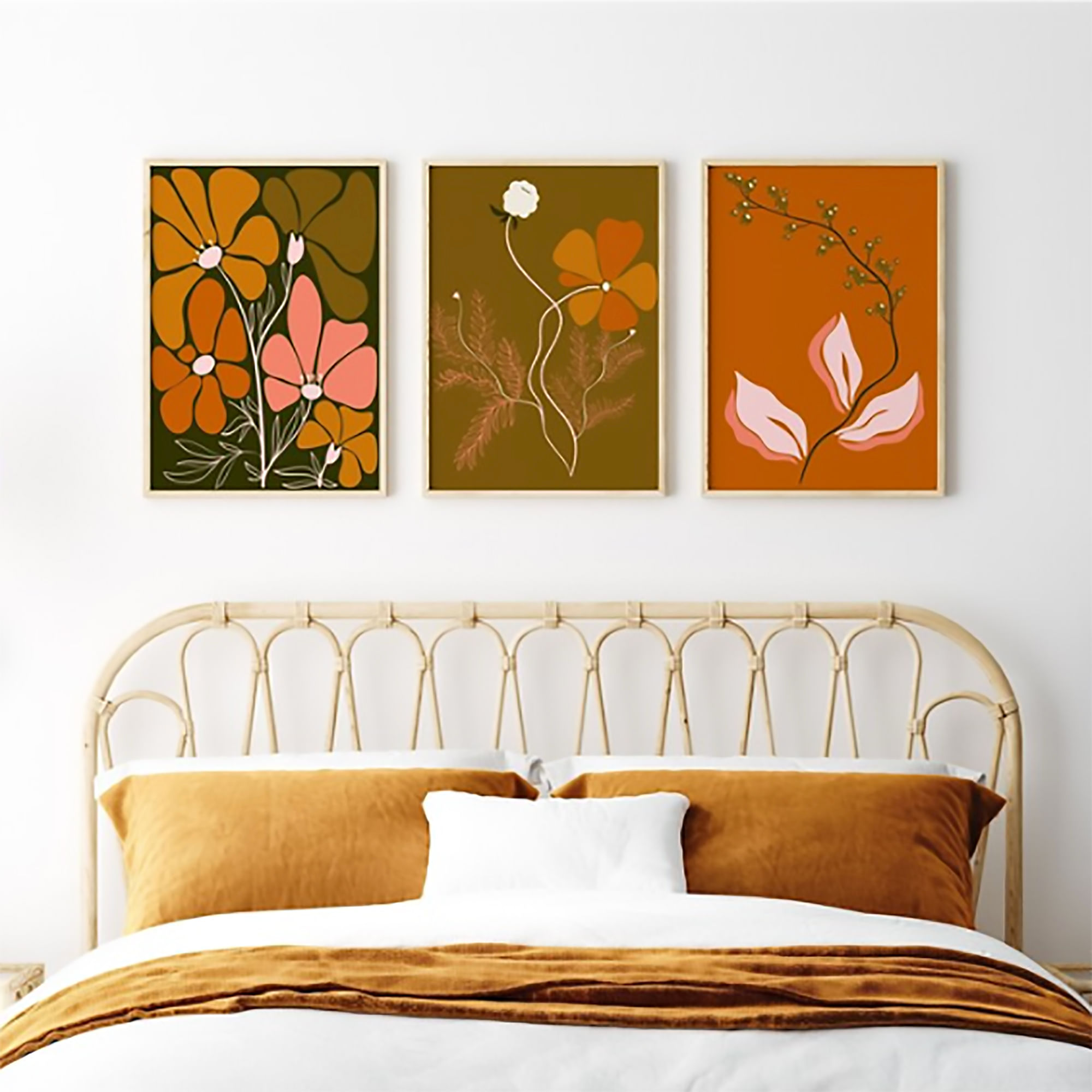 Set-3-Cuadros-Botany-Rojo-60-40-3cm-Mdf