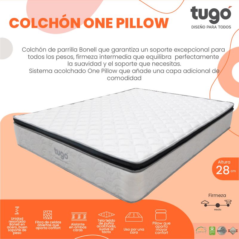 Combo-Colchon-One-Pillow-Sencillo---Base-Cama-Gris-Blanco