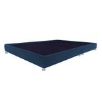 Combo-Base-Cama-Cabecero-Colchon-Extradoble-Dublin-Azul-Indigo-Pata-Cromada