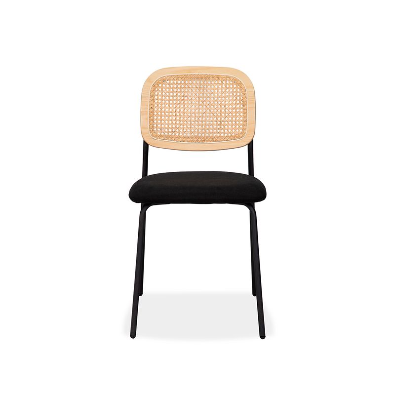 Silla-De-Comedor-Adara-Terciopelo-Negro-Rattan