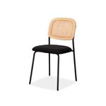 Silla-De-Comedor-Adara-Terciopelo-Negro-Rattan