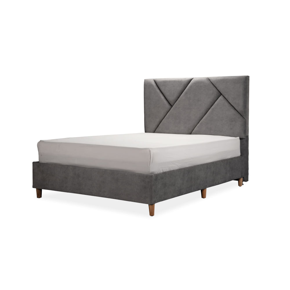 Combo-Base-Cama---Cabecero---Colchon-Doble-Hampton-Gris