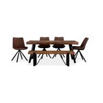 Mesa-De-Comedor-Iron-Square-Madera-Nogal