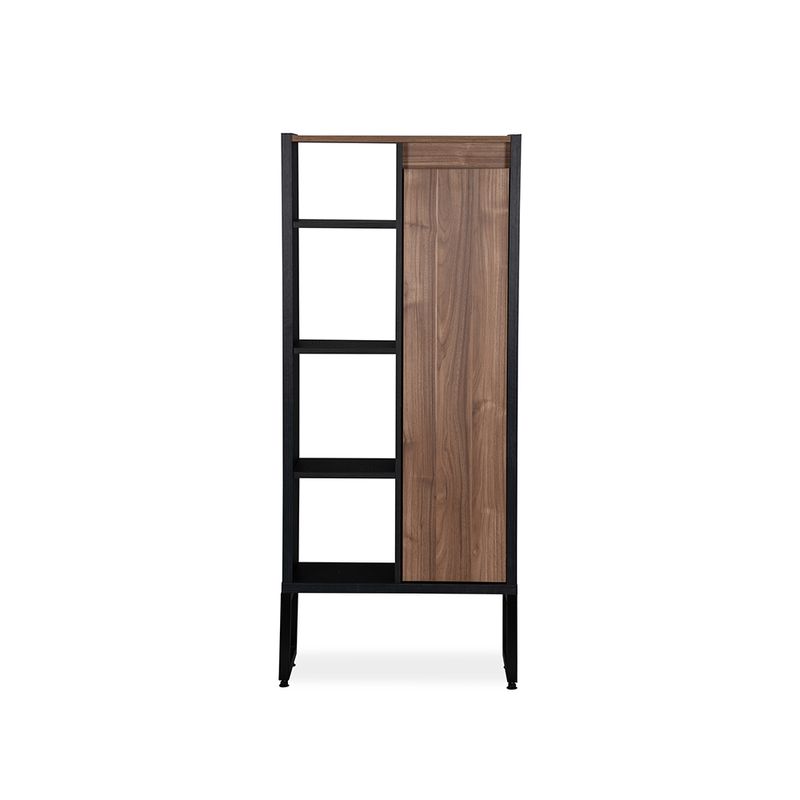 Biblioteca-Oru-Con-Puerta-Laminado-Metal-Nogal-Negro