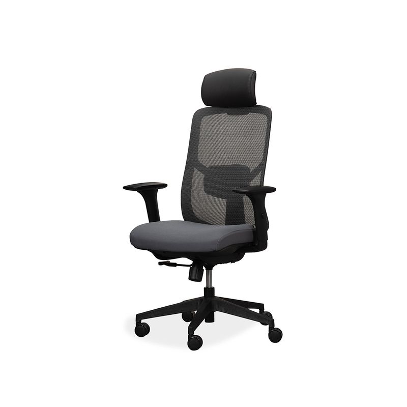 Silla-Giratoria-Palermo-Tela-Negro-Gris