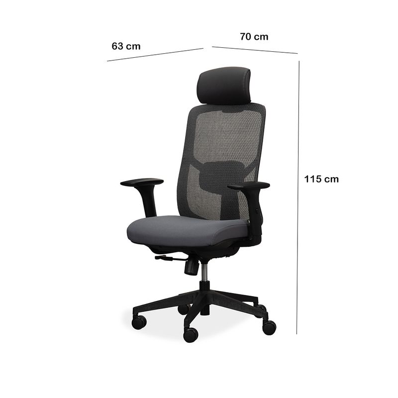 Silla-Giratoria-Palermo-Tela-Negro-Gris