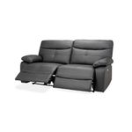 Sofa-Caroline-3-Puestos-Reclinable-Electrico-Cuero-Pvc-Negro