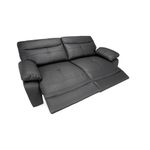 Sofa-Caroline-3-Puestos-Reclinable-Electrico-Cuero-Pvc-Negro