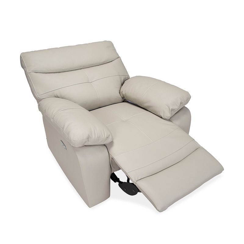 Poltrona-Caroline-Reclinable-Electrico-Cuero-Pvc-Gris-Claro